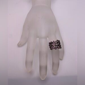 Sterling Silver & Amethyst Ring Sz 6